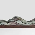 Montanas - 12 x 70 x 6 cm - Lajas y madera - 2014